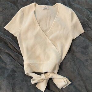 Artitzia Wilfred Wrap Top with Bow